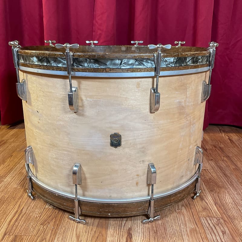 1940s Leedy 14x24 Broadway Bass Drum Stripped Reverb 5997