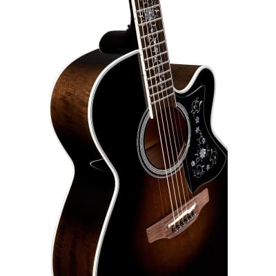 Takamine EF450C Thermal Top Acoustic-Electric Guitar Black Sunburst image 5