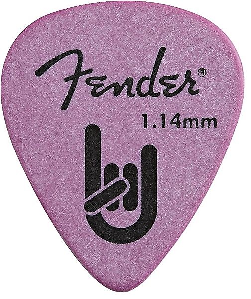 Fender Rock-On Touring Picks, 351 Shape, Extra Heavy 1.14 MM, Purple, 12 Count 2016 image 1