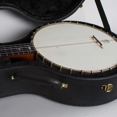 W. A. Cole  Eclipse 5 String Banjo,  c. 1892, ser. #256, black tolex hard shell case. image 13