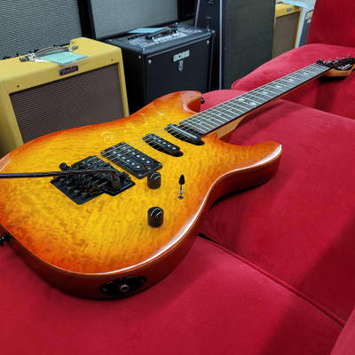 Schecter V-1 Plus 2001 - Quilt top electric guitar image 4
