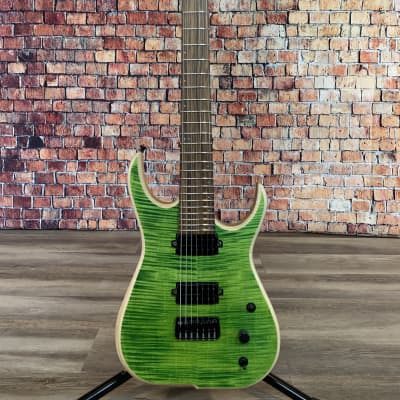 Skervesen Guitars Raptor-7 2022 - Lime Green image 3