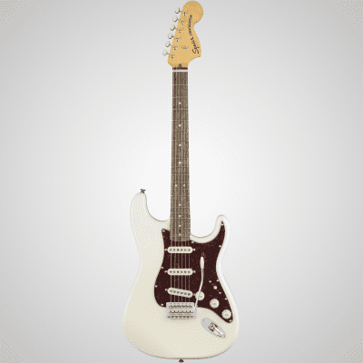 Squier Classic Vibe '70s Stratocaster Electric Guitar, Indian Laurel Olympic White image 2
