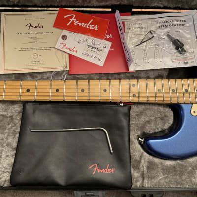 2020 Fender American Ultra Stratocaster with Maple Fretboard Cobra Blue image 15