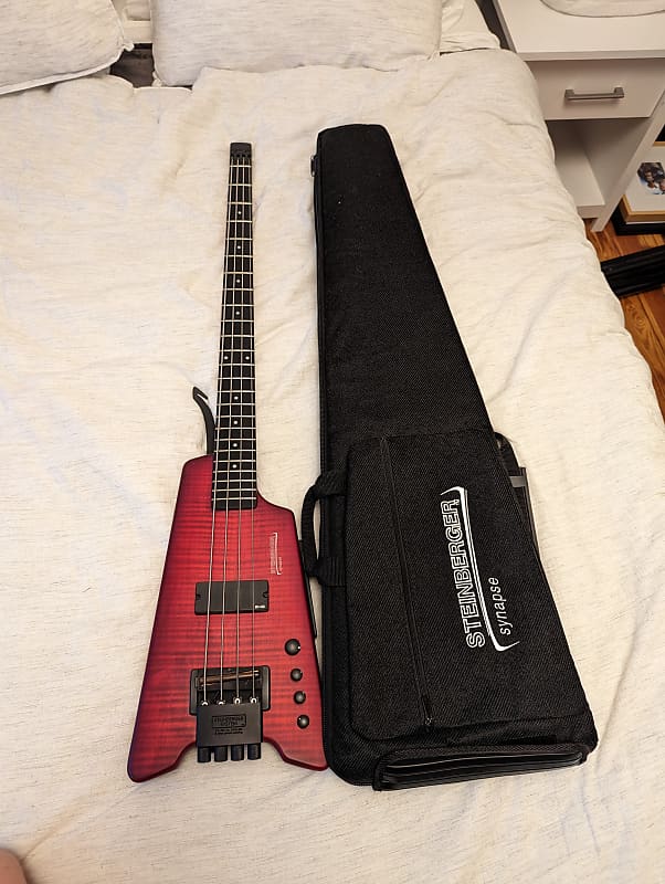 Steinberger Synapse XS-1FPA 4 String Bass - Transparent Red