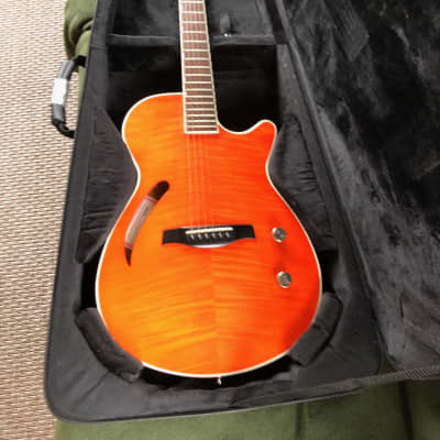 1997 Gretsch 460 Thin Line Acoustic Electric Hollow Body Duo Jet Guitar Orange Flame G460 image 14