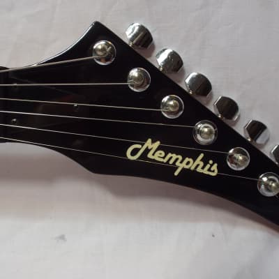 Memphis 302B 80's Black Guitar (((Very Nice))) image 5