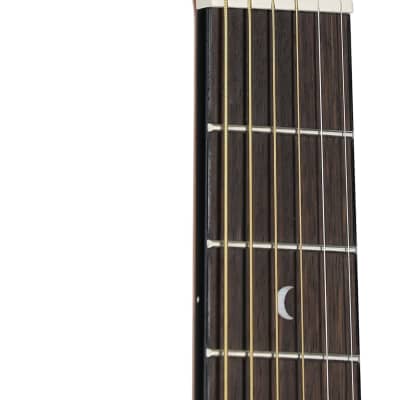 Luna Muse Series Safari 3/4-Size Acoustic Guitar (with Gig Bag), Mahogany Top image 5