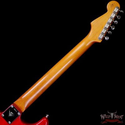 Fender Custom Shop David Brown Masterbuilt Dual P90 Stratocaster Vintage Michigan Mahogany Body Journeyman Relic Trans Cherry Red image 5