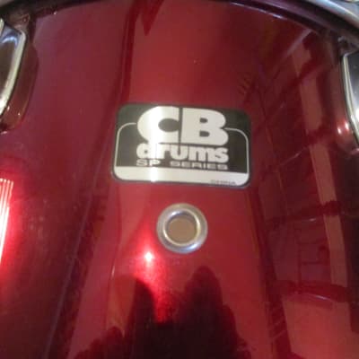 CB  700 13 Round X 10 Rack Tom, Wine Red, Hardwood Shell -- Excellent! image 2