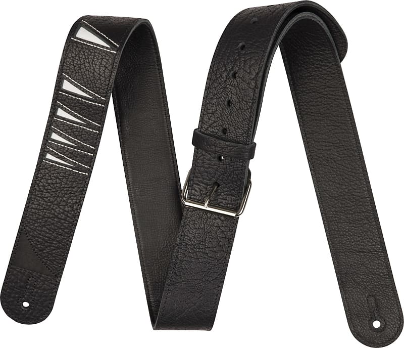 Jackson® Shark Fin Leather Strap, Black and White, 2