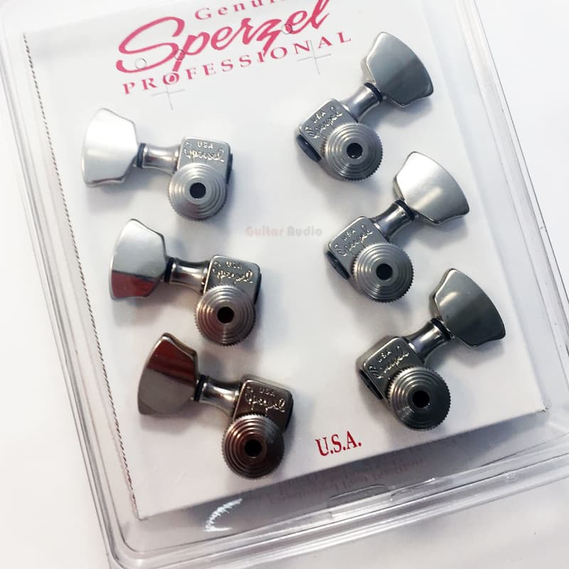 Sperzel 3x3 Trimlok 3 Per Side Locking Tuners 3+3 Tuning Pegs - SATIN/CHROME