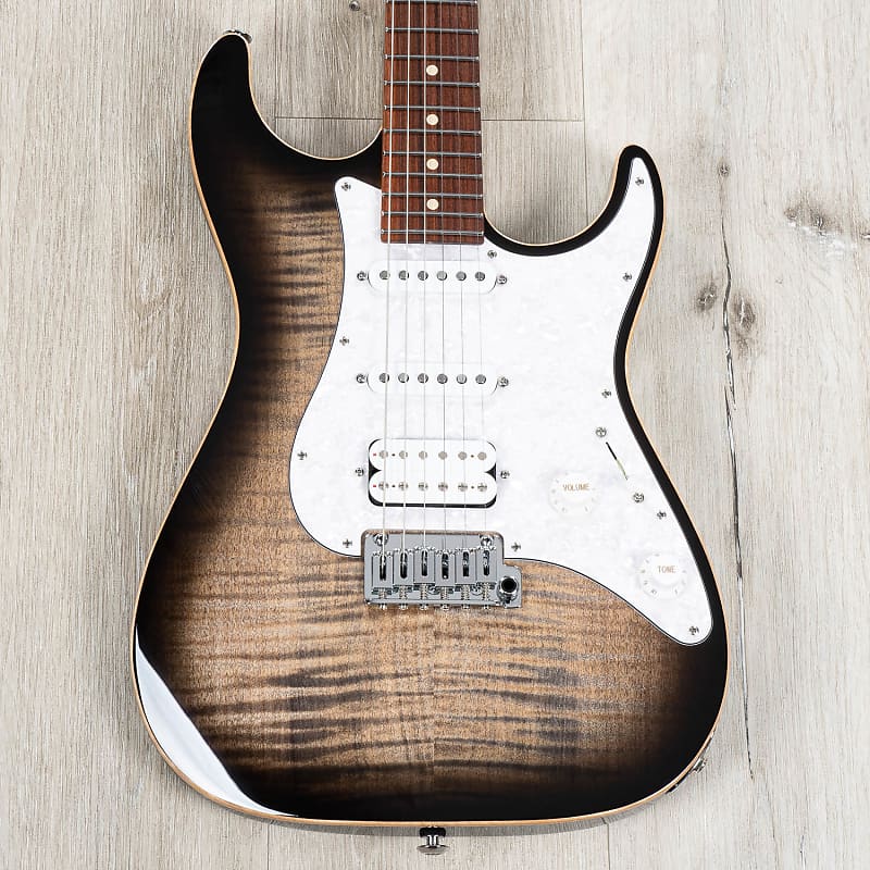 Suhr Standard Plus HSS Guitar, Pau Ferro Fretboard, Trans Charcoal Burst image 1