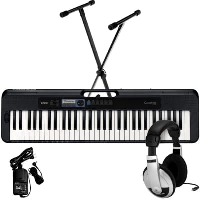 Casio CT-S300 Casiotone Portable Electronic Keyboard, Premium Pack, with Stand, PSU, and Headphones