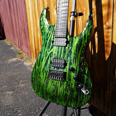 Schecter DIAMOND SERIES C-1 Silver Mountain - Toxic Venom 6-String Electric Guitar (2022) image 5