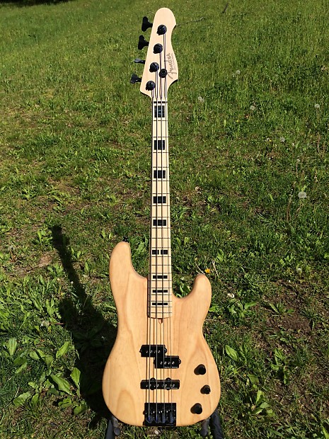 Fender Warmoth Precision Bass short scale 2014 Natural Ash image 1