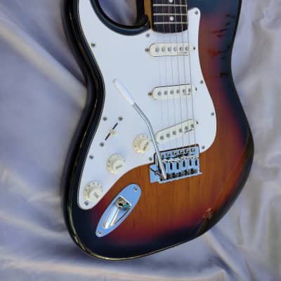 Stagg, LEFT HANDED Stratocaster Style Electric Guitar 2007, Tobacco Burst image 2