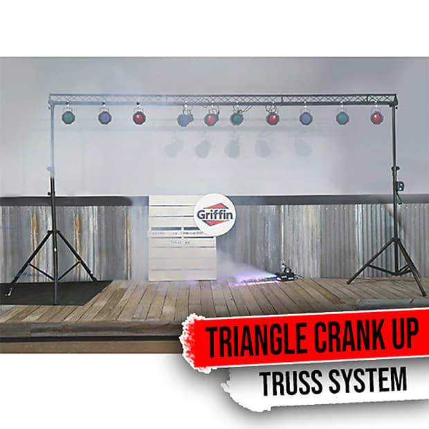 Crank Up Triangle Truss Light Stand – DJ Booth Lighting Trussing Stage Mount PA image 1