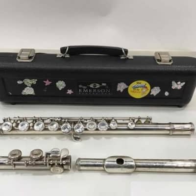 Emerson EF1 Model Flute Silver Plate, USA, Very Good Condition image 3