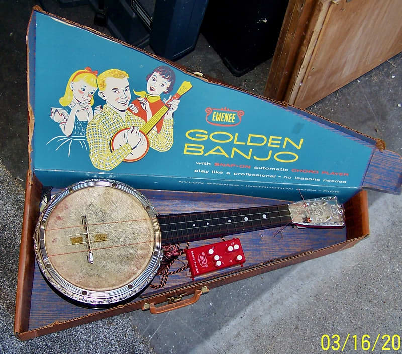 1950's Emenee Golden Banjo