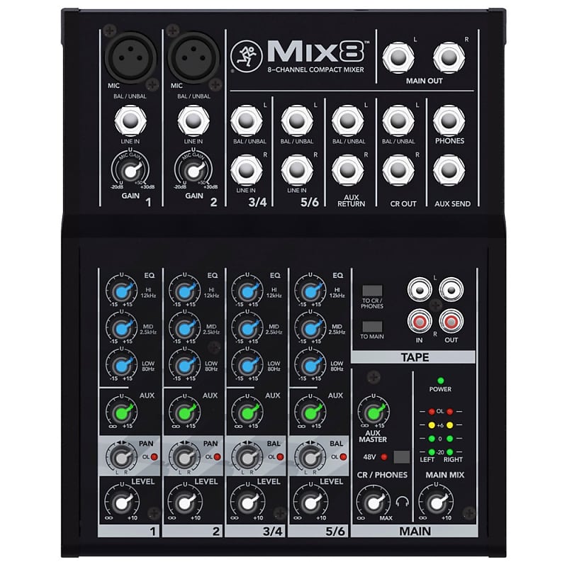 Mackie Mix8 8-Channel Compact Live Sound Mixing Console image 1