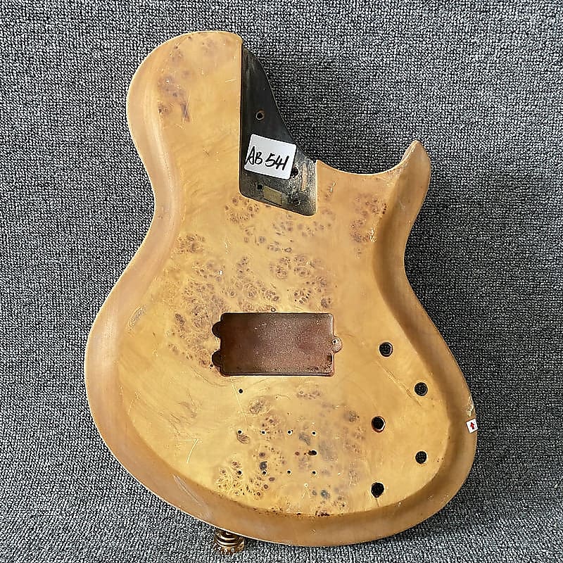 Solid Alder Wood Electric Bass Guitar Body with Burl Top Reverb