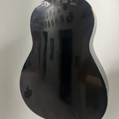 Harmony Global black acoustic guitar 3/4 size 1960s - Black image 6