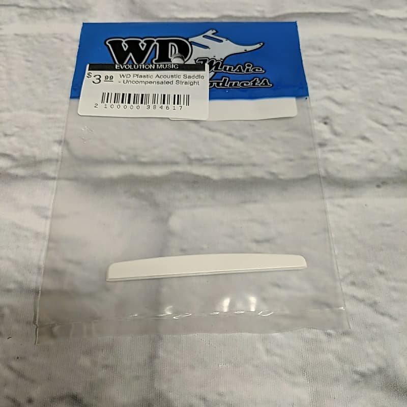 WD Plastic Acoustic Saddle - Uncompensated Straight | Reverb