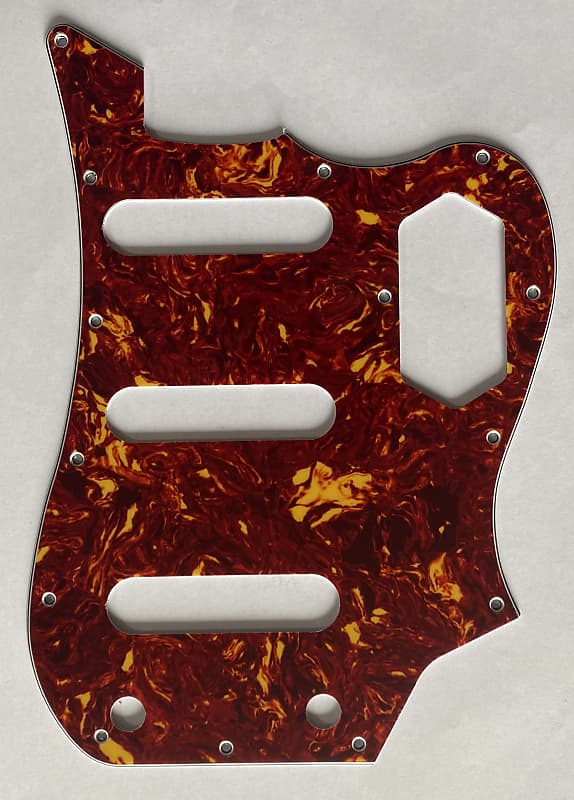 Custom New 4 Ply Red Tortoise Squier Vintage Modified Bass VI Reverb