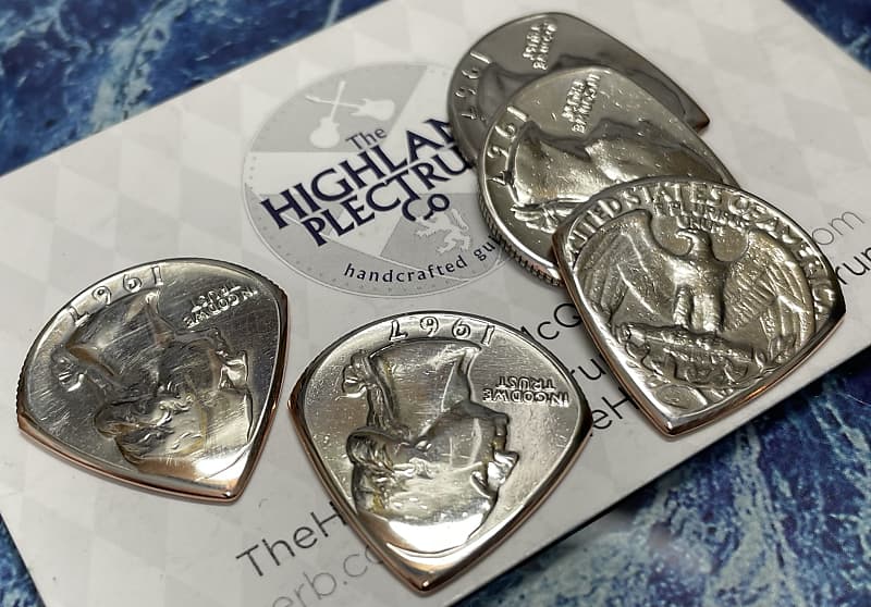 The Highland Plectrum Co. One 1965 USA Quarter Coin Reverb Brazil