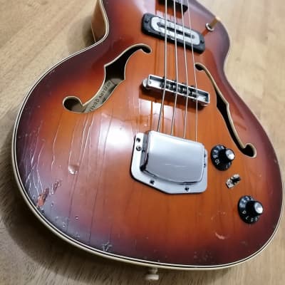 Rare 1964 Hoyer German Bass Vintage @ Hofner Warwick Violin Framus Klira 500/1 Fender Gibson Eko  Meazzi Crucianelli Eko Vox image 10