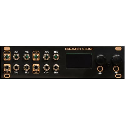 After Later Audio uO_C 1U Micro Ornament & Crime Module - Black and Gold