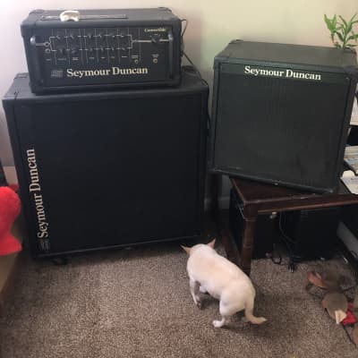 Seymour Duncan 100 Watt Convertible Amplifier with 4x12 Cabinet and 1x12 Cabinet 1980s Black image 1
