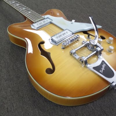 Kay "Barely Used" Reissue Ice Tea "Jazz II" Electric Guitar FREE $250 Case- K775VS-Clapton's Choice image 13