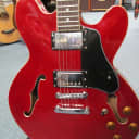 Vintage VSA500CR Semi-hollow Guitar in Cherry Red Electric Guitar