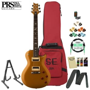 PRS SE 245 (245GM) Gold Metallic Electric Guitar w/ Accessories & PRS Gig Bag image 2