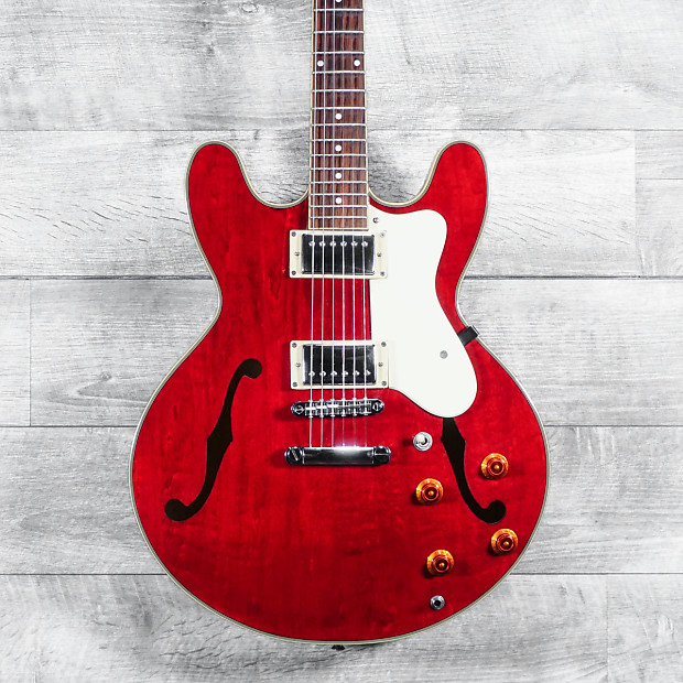 Tanglewood Memphis Hollowbody Electric Guitar Trans Red