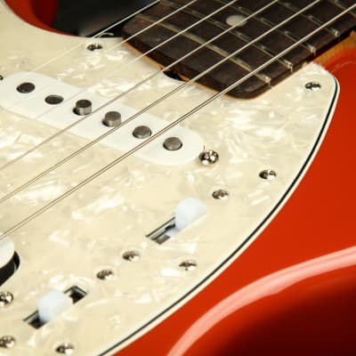 Fender - Kurt Cobain Jag-Stang - Left Handed - Fiesta Red - Lefty - Electric Guitar with Gig Bag - Lefthanded image 16
