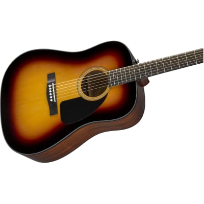 Fender CD-60 Dreadnought V3 Acoustic Guitar w/Case, Walnut Fingerboard, Sunburst image 3