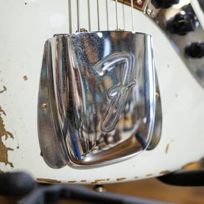 Fender Custom Shop 1961 Jazz Bass Heavy Relic - Aged Olympic White w/Hardshell Case image 10