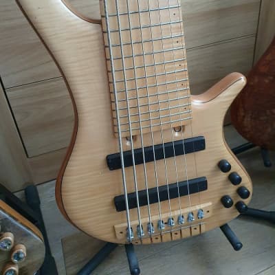 Noguera Bruno Ramos Custom 8 String Bass. Flame Maple Top, Red Alder Body, Excellent Condition. image 3