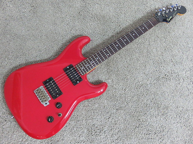 Vintage 1985-1986 Fender Squier Stratocaster Guitar Rare Red
