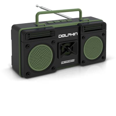 Dolphin RTX-20 Retrobox™ Portable Bluetooth Radio Choose from Colors - GREEN image 2