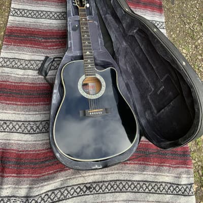 Esteban Black Silver Series Acoustic Electric - Black and Silver for sale