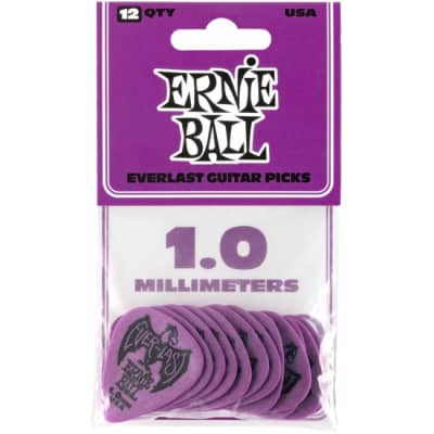 ERNIE BALL 9193 Everlast Pick Pack 1,00mm Plektren, violett (12Stück) image 1