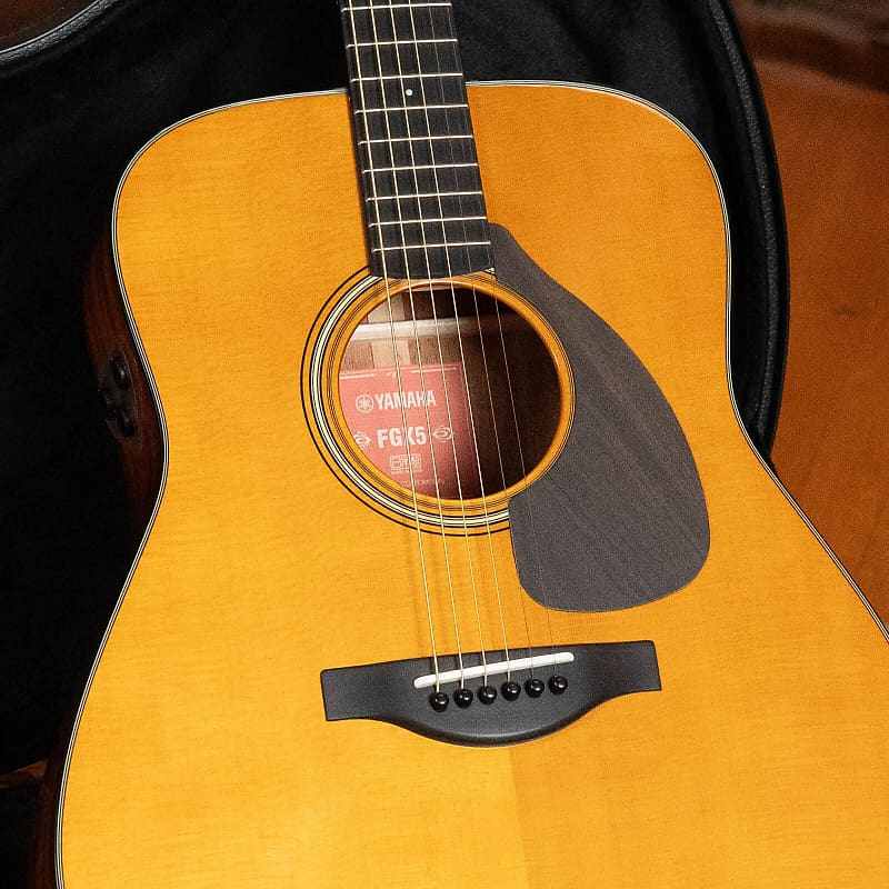 Yamaha FGX5 Red Label Dreadnought Natural | Reverb