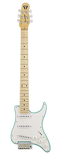 Traveler Guitar 6 String Travelcaster Deluxe (Surf Green) Electric Gig Bag, Right, (TCD SGNG) image 1