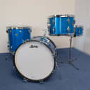 Ludwig Super Beat drumset 20"-13"-16" and Jazz Festival 14" x 5,5" 1966 - Blue Sparkle