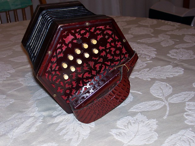 Tidder 20 Button Anglo Concertina 1890's? Rosewood image 1