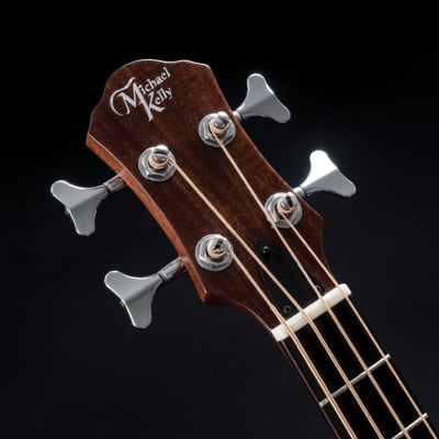 Michael Kelly MKSBSKGOFR Sojourn Port Gloss Koa 4-String Travel Acoustic-Electric Bass Guitar w/Bag image 11